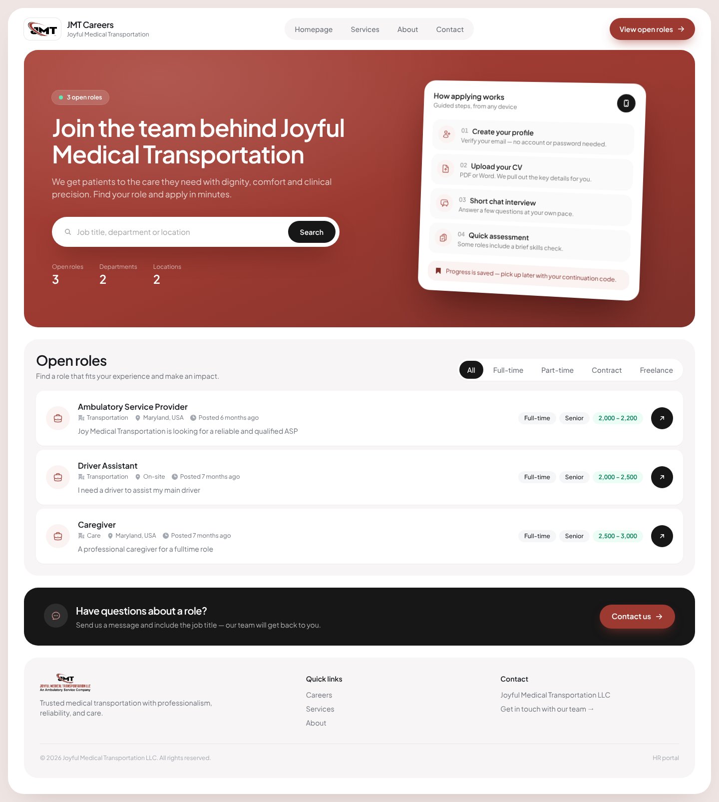 JMT Careers screenshot 2
